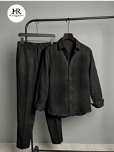 Black Linex Top & Bottom Set Of Linen, Luxury And Style