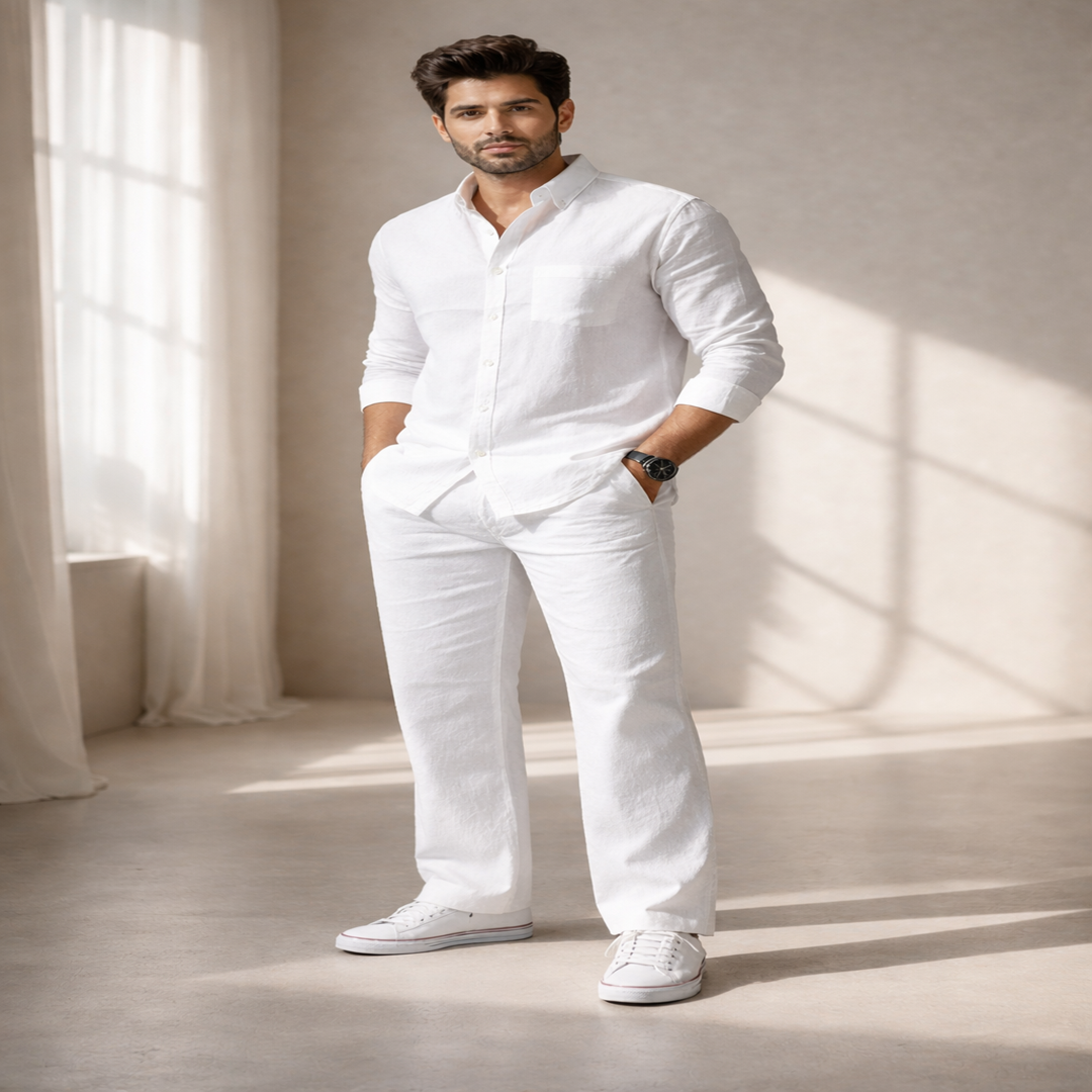 Essence Top & Bottom Set Of Linen, Luxury And Style
