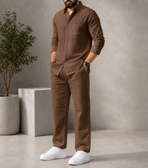 Green Elite Class Top & Bottom Set Of Linen, Luxury And Style