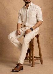 Black Hallmark Top & Bottom Set Of Linen, Luxury And Style