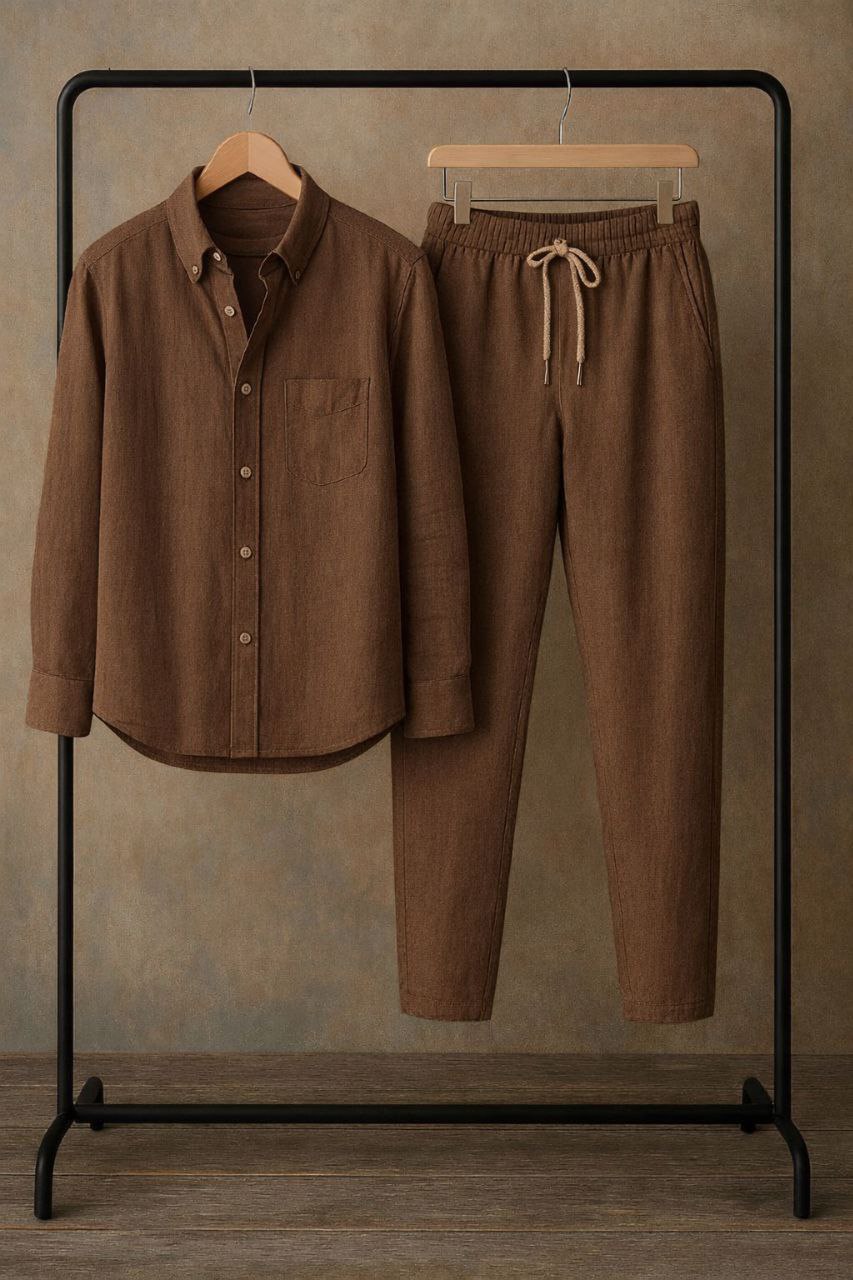 Brown  Linen Co-Ords – Effortless Style